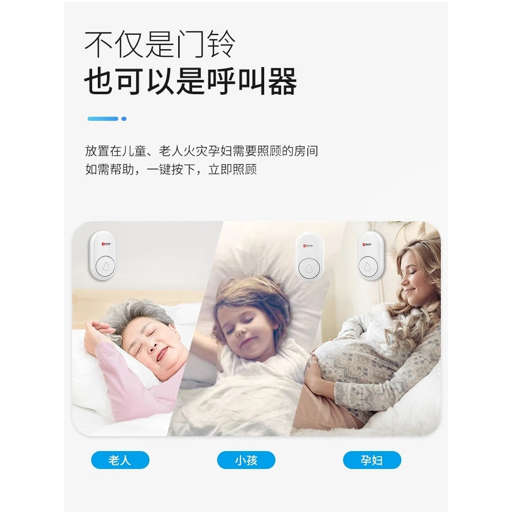 【現貨】正版 刻銳 免電池門鈴 無線電子 遙控鈴聲 超遠距離 呼叫器 戶外免插電 呼叫鈴 7天試用期隨時可退 商品圖片 5