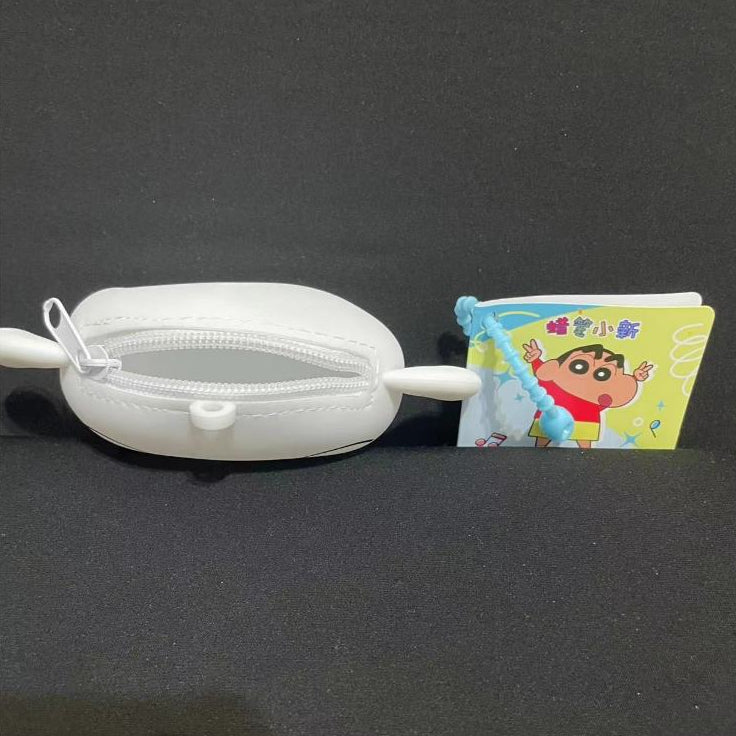 【現貨】正版 蠟筆小新 硅膠零錢包 小白 掛件 吊飾 耳機包 送禮 商品圖片 5