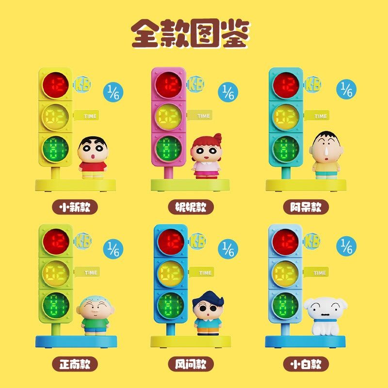 【麥和】正版現貨 蠟筆小新 紅綠燈 日曆 小鬧鐘 鬧鈴 學生 送禮 禮物 起牀鐘 新之助 阿呆 正南 麥和 商品圖片 5