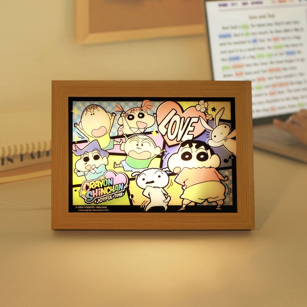 【漫貓】現貨 蠟筆小新 場景燈畫 牀頭桌面擺件裝飾品 可愛小夜燈動漫周邊 新之助 送禮 規格圖片 2