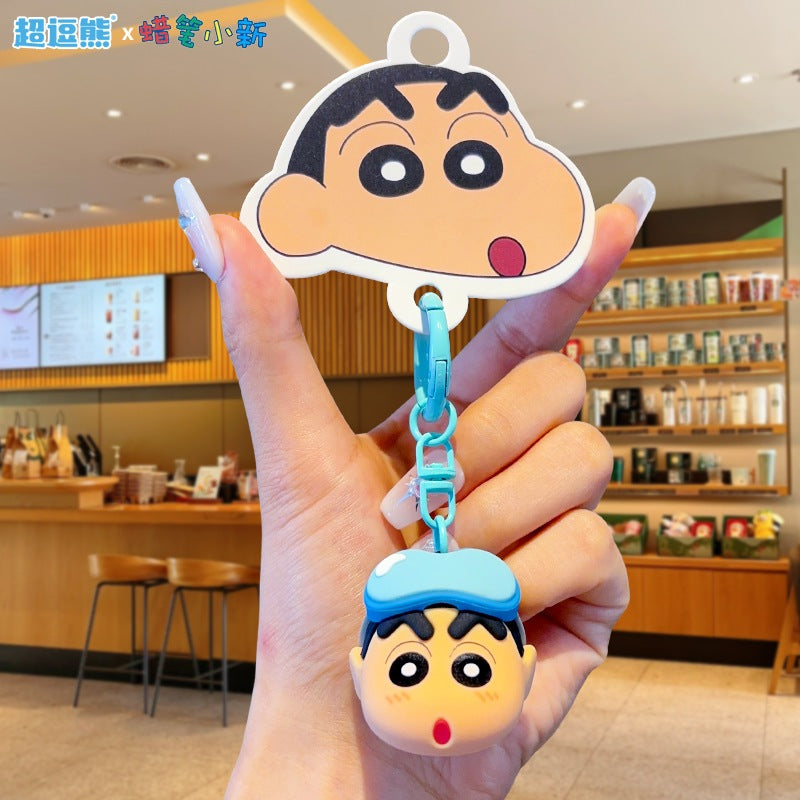 【千寶】現貨 蠟筆小新 鑰匙扣 鑰匙圈 小白 玩偶動漫吊飾 包包掛飾 書包掛件 送禮 規格圖片 6