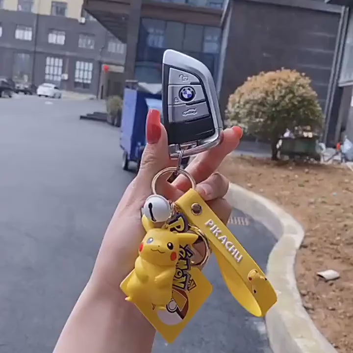 【冉紅】正版現貨 寶可夢 皮卡丘 鑰匙扣 鑰匙圈 小火龍 胖丁 可愛卡通公仔 汽車鑰匙扣 包包掛件 吊飾 送禮 商品影片