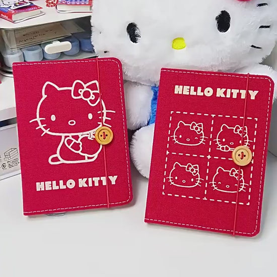 【香港悅木】現貨 三麗鷗 KT貓 布藝精裝本 筆記本 記事本 寫字本 A6 送禮 商品影片