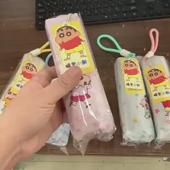 【梔遇】現貨 蠟筆小新 膠囊傘 遮陽傘 雨傘 太陽傘 晴雨兩用 黑膠 防曬 防紫外線 新之助 小白 睡衣小新 商品影片