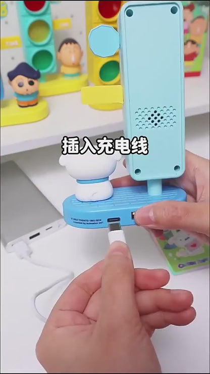 【麥和】正版現貨 蠟筆小新 紅綠燈 日曆 小鬧鐘 鬧鈴 學生 送禮 禮物 起牀鐘 新之助 阿呆 正南 麥和 商品影片