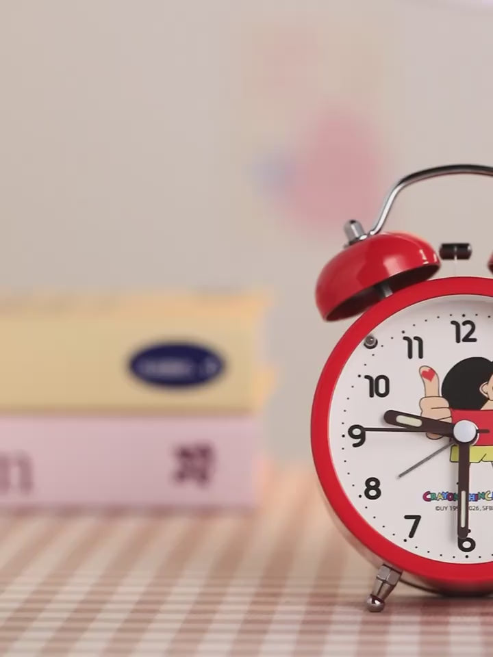 【麥和】現貨 蠟筆小新 時鐘 電子鐘 小鬧鐘 起牀鐘 鬧鈴 學生 送禮 新之助 商品影片