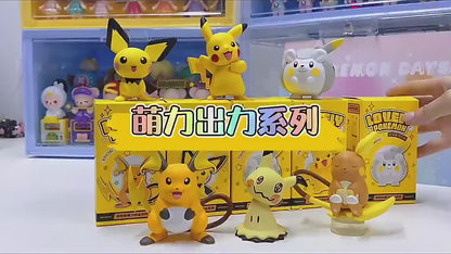 【冉紅】正版現貨 寶可夢 萌力出擊 皮卡丘 雷丘 公仔 擺件 送禮 商品影片