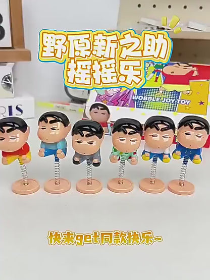 【魔卡丘】正版 蠟筆小新 搖搖樂 真的很無語表情 公仔 擺件 送禮 新之助 商品影片