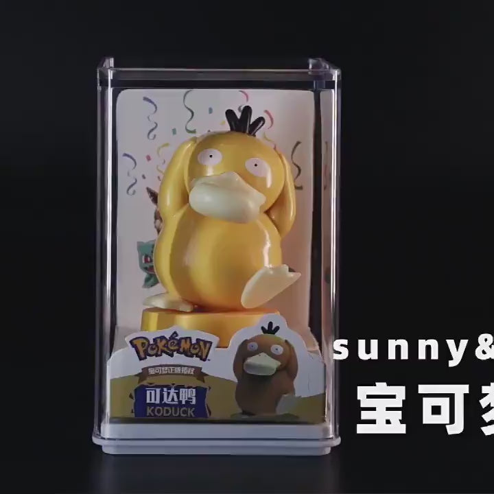 【冉紅】正版現貨 寶可夢 皮卡丘 傑尼龜 小火龍 印章 公仔 擺件 帶亞克力盒子 送禮 商品影片