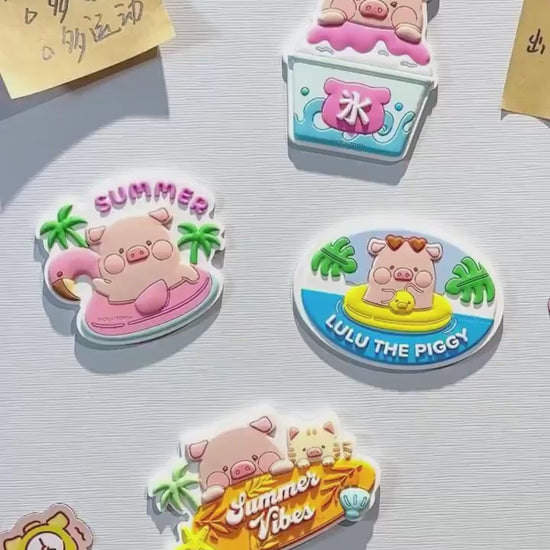 【川島屋】正版現貨 lulu豬 可愛冰箱貼 磁貼 個性創意冰箱磁吸裝飾貼 軟膠材質 送禮 商品影片