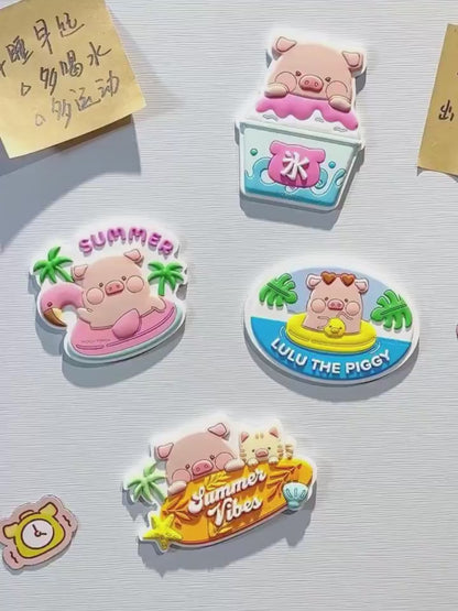 【川島屋】正版現貨 lulu豬 可愛冰箱貼 磁貼 個性創意冰箱磁吸裝飾貼 軟膠材質 送禮 商品影片