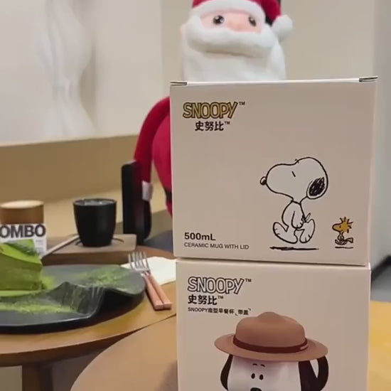 【曙曦】正版現貨 史努比 造型馬克杯 水杯 牛奶杯 餐具 咖啡杯 飲料杯 陶瓷 500ml 送禮 snoopy 曙曦 商品影片