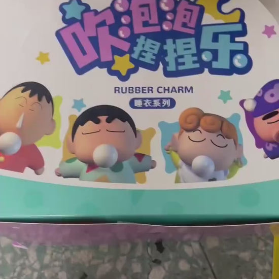【魔卡丘】正版現貨 蠟筆小新 第二代吹泡泡 揹包吊飾 鑰匙圈 療癒 解壓 公仔 桌面擺件 包包掛件 新之助 小葵 送禮 商品影片
