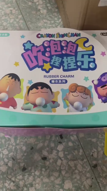 【魔卡丘】正版現貨 蠟筆小新 第二代吹泡泡 揹包吊飾 鑰匙圈 療癒 解壓 公仔 桌面擺件 包包掛件 新之助 小葵 送禮 商品影片