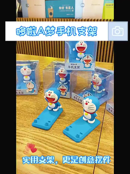 【超逗熊】正版現貨 哆啦A夢 手機支架 小叮噹 叮噹貓 桌面立架 平板支架 哆啦a夢 拍攝架 直播架 折疊支架 商品影片