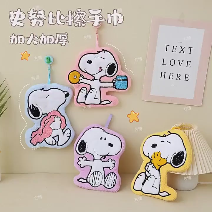 【現貨】 正版 史努比 擦手巾 洗手巾 SNOOPY 洗手間必備 快速吸乾 送禮 廚房擦手 商品影片