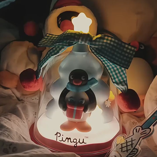【馬克圖布】正版現貨 Pingu 聖誕許願燈 小夜燈 拍拍燈 氛圍燈 企鵝 聖誕禮物 送禮 商品影片