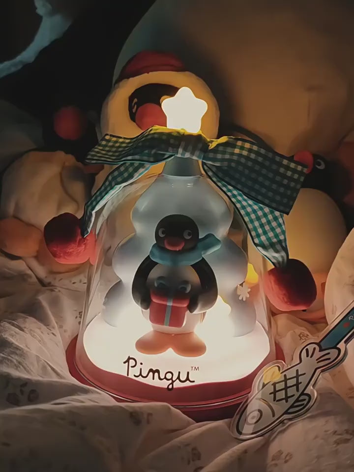 【馬克圖布】正版現貨 Pingu 聖誕許願燈 小夜燈 拍拍燈 氛圍燈 企鵝 聖誕禮物 送禮 商品影片