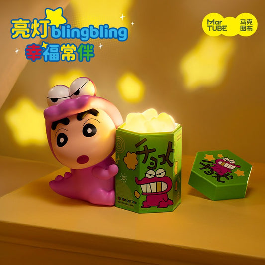 【馬克圖布】現貨 蠟筆小新 餅乾燈 小夜燈 擺件 公仔 禮盒包裝 漢堡包 美食誘惑 送禮 新之助 商品圖片 1