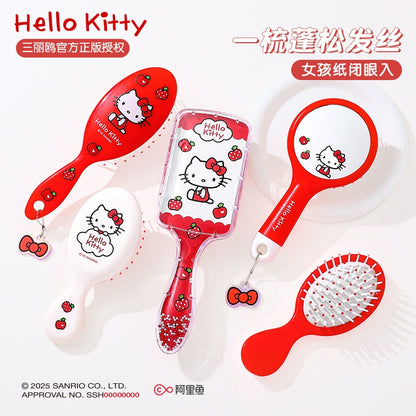 【包包寶】現貨 三麗鷗 梳子 KT貓 氣墊梳 卡通按摩梳 可愛便攜摺疊梳 鏡梳 送禮 商品圖片 1