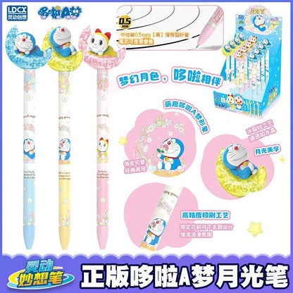 【靈動創想】現貨 哆啦A夢 月光筆 月亮筆 中性筆 寫字筆 水性筆 文具 0.5mm 國中 高中 送禮 小叮噹 商品圖片 1