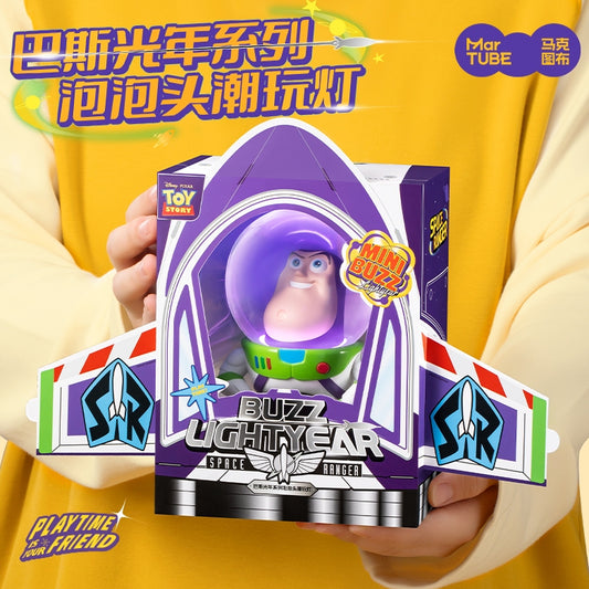 【馬克圖布】正版 迪士尼 巴斯光年 小夜燈 擺件 公仔 翅膀可以打開 泡泡頭潮玩燈 氛圍燈 送禮 商品圖片 1