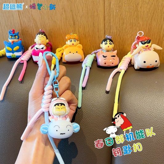 【超逗熊】現貨 蠟筆小新 鑰匙圈 春日部機能隊 鑰匙扣 吊飾 掛飾 新之助 送禮 商品圖片 1