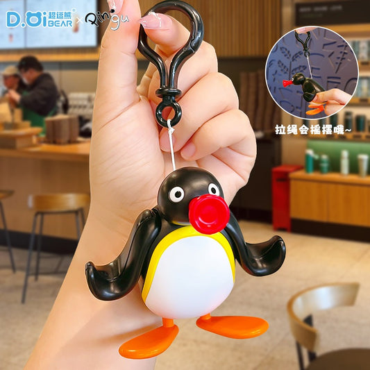【超逗熊】正版 Pingu 鑰匙圈 鑰匙扣 掛件 吊飾 拉條公仔 送禮 商品圖片 1