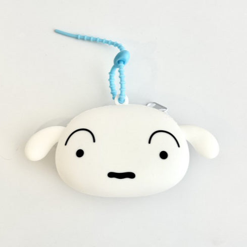 【現貨】正版 蠟筆小新 硅膠零錢包 小白 掛件 吊飾 耳機包 送禮 商品圖片 1