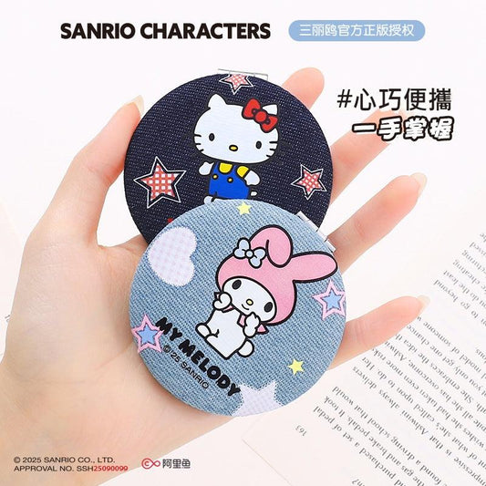 【包包寶】現貨 三麗鷗 化妝鏡 庫洛米 卡通款迷你便攜式小鏡子 玉桂狗 隨身攜帶 便攜手持鏡 送禮 商品圖片 1