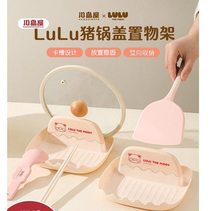【川島屋】正版現貨 lulu豬 鍋蓋架 收納置物架 鍋鏟托架 放鍋蓋神器 筷勺架 送禮 商品圖片 1