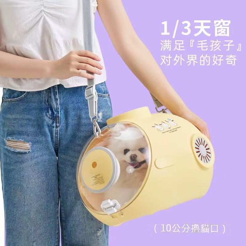 【覓嗷】正版現貨 三麗鷗 寵物箱子 寵物籠子 航空箱 自帶糧倉 小夜燈 透明天窗 外出 旅遊 自帶風扇 庫洛米 商品圖片 1