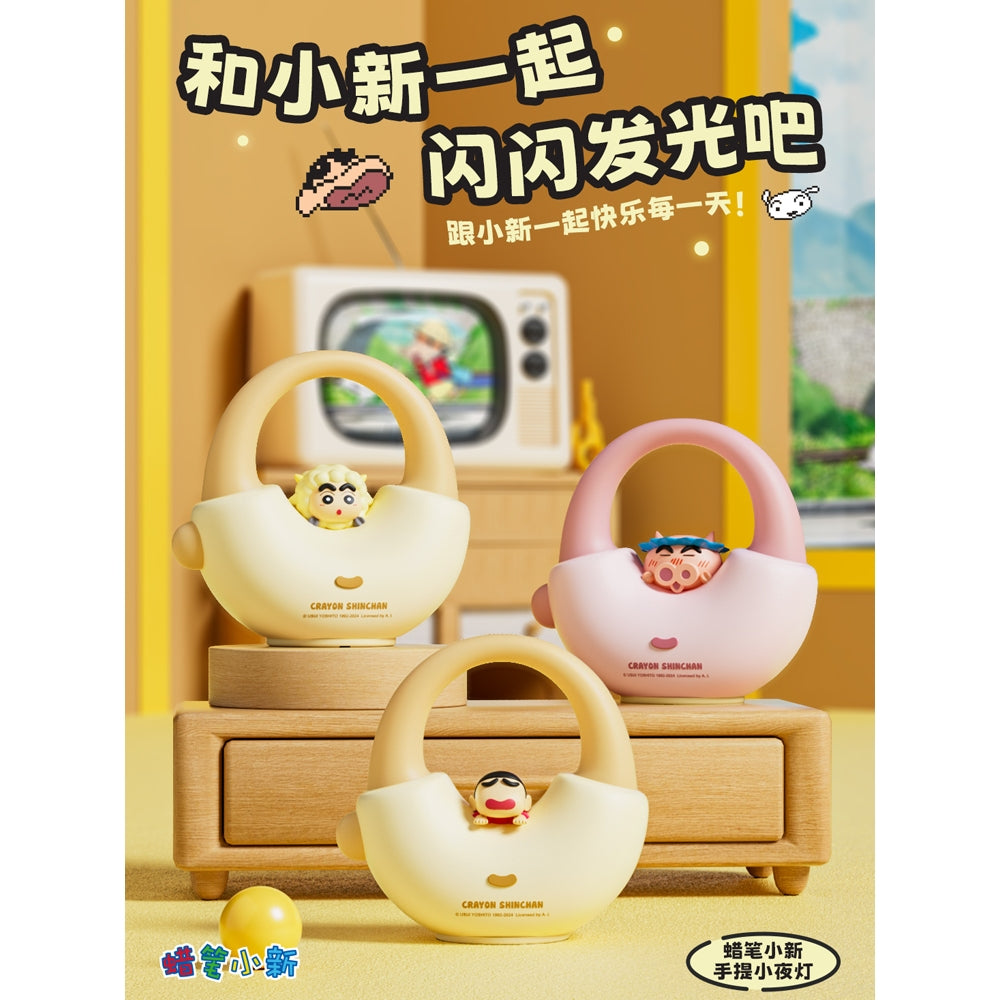 【現貨】正版 蠟筆小新 手提小夜燈 硅膠拍拍燈 牀頭燈 新之助 夜燈 療癒 禮物 聖誕 交換禮物 商品圖片 1