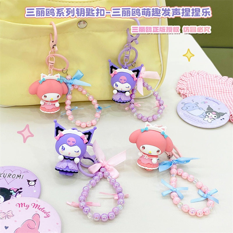 【冉紅】正版現貨 三麗鷗 鑰匙扣 鑰匙圈 洛麗塔系列 公仔美樂蒂 庫洛米 書包 掛飾 掛件 吊飾 送禮 商品圖片 1