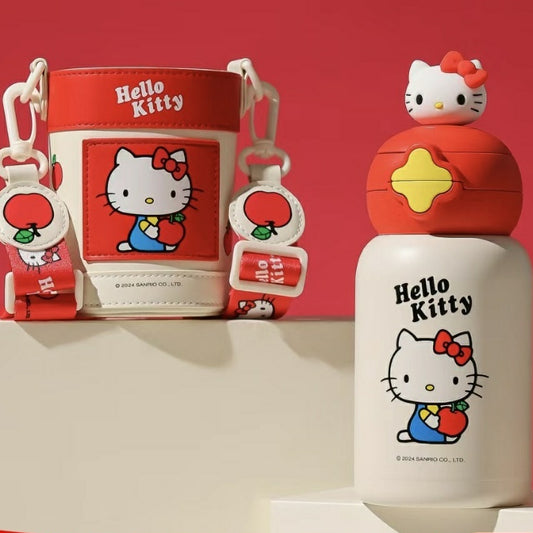 【杯具熊】正版現貨 三麗鷗 hellokitty 保溫杯 保溫瓶 水杯 水壺 600ml 韓國品牌 送禮 可斜挎 商品圖片 1