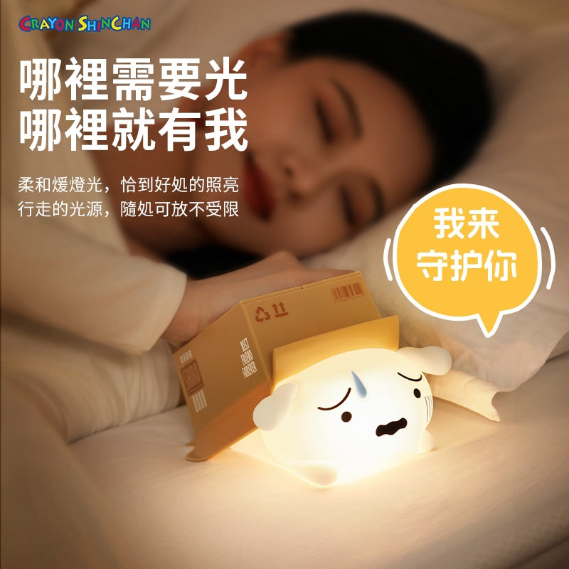 【洛克空間】現貨 蠟筆小新 躲貓貓 拍拍燈 小夜燈 牀頭燈 睡眠燈 新之助 小白 氛圍燈 交換禮物 商品圖片 1