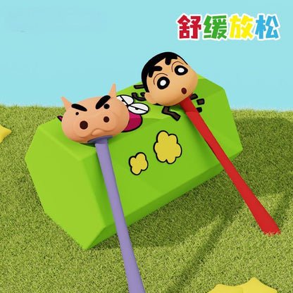 【Q UNCLE】正版現貨 蠟筆小新 背錘 按摩棒 敲背 捶背 減壓 硅膠材質 新之助 小白 左衛門 送禮 商品圖片 1