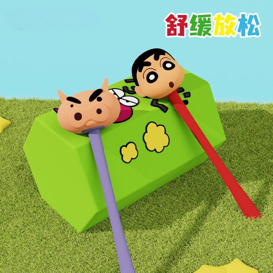 【Q UNCLE】正版現貨 蠟筆小新 背錘 按摩棒 敲背 捶背 減壓 硅膠材質 新之助 小白 左衛門 送禮 商品圖片 1
