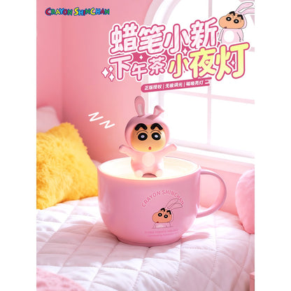 【洛克空間】現貨 蠟筆小新 下午茶 小夜燈 氛圍燈 牀頭燈 燈具 送禮 新之助 商品圖片 1