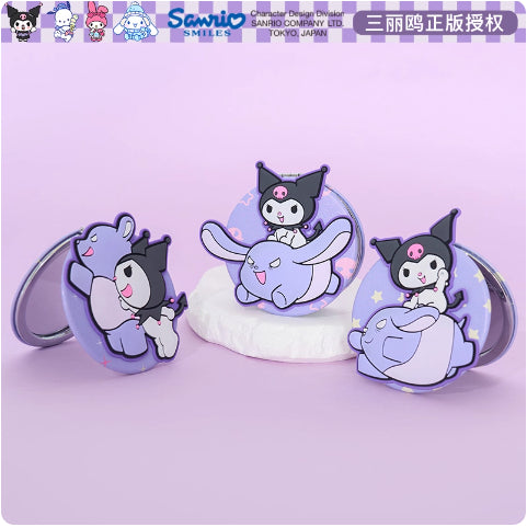 【包包寶】現貨 三麗鷗 摺疊鏡子 庫洛米 玉桂狗 化妝鏡 迷你便攜隨身雙面鏡 送禮 商品圖片 1