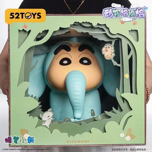 贈同款掛飾【52TOYS】現貨 限量 蠟筆小新 cos大象 公仔 擺件 動物恰恰恰 香港機場同款 送禮 新之助 商品圖片 1