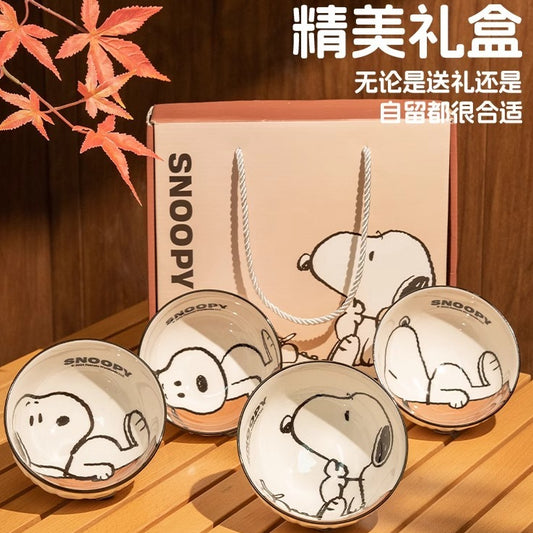 【曙曦】正版現貨 史努比 經典禮盒裝 飯碗 米飯 陶瓷材質 可微波清蒸 禮盒包裝 送禮 snoopy 曙曦 商品圖片 1