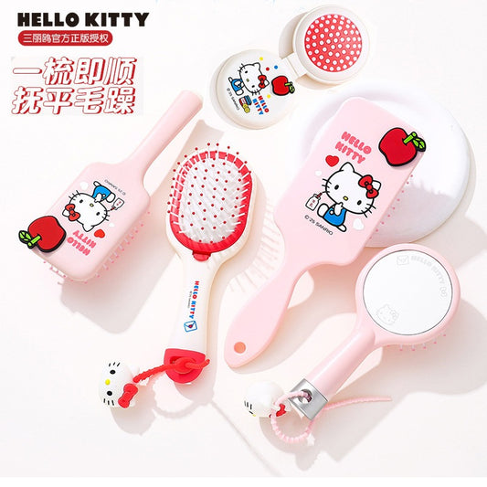 【包包寶】現貨 三麗鷗 梳子 Hello Kitty 氣墊梳 卡通按摩梳 可愛便攜摺疊梳 鏡梳 送禮 商品圖片 1