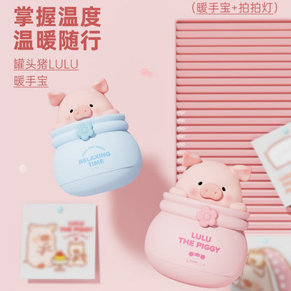 【洛克空間】現貨 lulu豬 拍拍燈 小夜燈 暖手寶 暖暖包 硅膠材質 送禮 商品圖片 1
