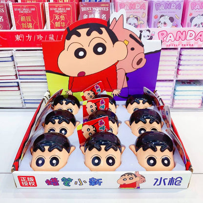 【魔卡丘】正版 蠟筆小新 水槍 玩具 整蠱 大頭小新 夏日 療愈解壓 趣味擺件 新之助 送禮 商品圖片 1