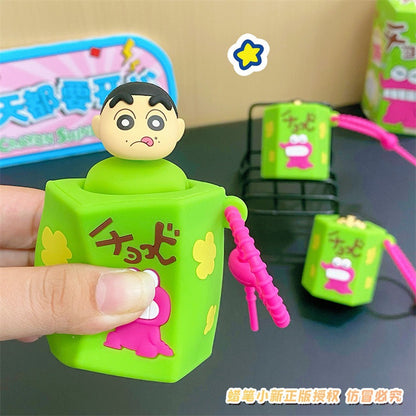 【冉紅】正版現貨 蠟筆小新 零食桶 鑰匙圈 鑰匙扣 掛件 掛飾 吊飾 揹包 機車 新之助 商品圖片 1