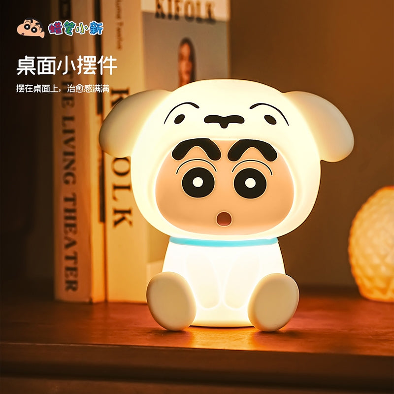【衛青】現貨 蠟筆小新 小白 小夜燈 拍拍燈 節能燈 牀頭燈 睡眠燈 無需電池 新之助 小白 商品圖片 1