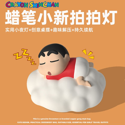 【魔卡丘】正版現貨 蠟筆小新 晚安 拍拍燈 小夜燈 擺件 送禮 新之助 商品圖片 2