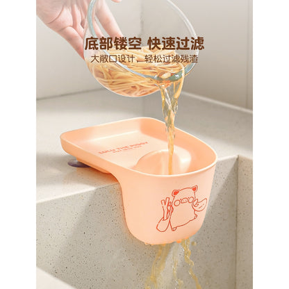 【川島屋】正版現貨 lulu豬 水槽置物架 洗碗海綿瀝水架 過濾飯菜殘渣 水龍頭收納掛架 送禮 商品圖片 2