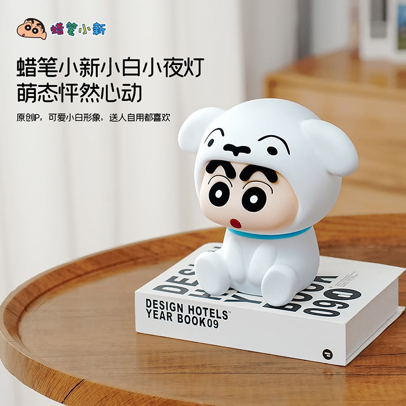 【衛青】現貨 蠟筆小新 小白 小夜燈 拍拍燈 節能燈 牀頭燈 睡眠燈 無需電池 新之助 小白 商品圖片 2
